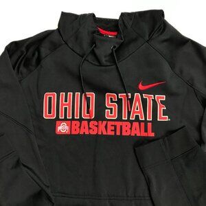 Nike Ohio State Basketball Therma-Fit Men Large Black & Red Hoodie Pullover